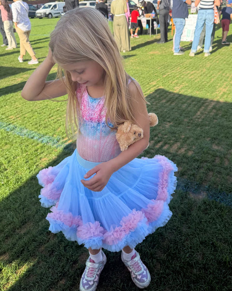 Blue and Pink Tutu Skirt