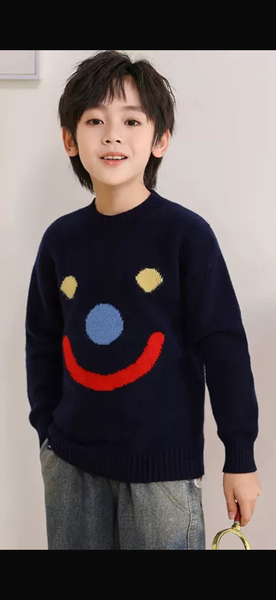 Navy smiley  sweater