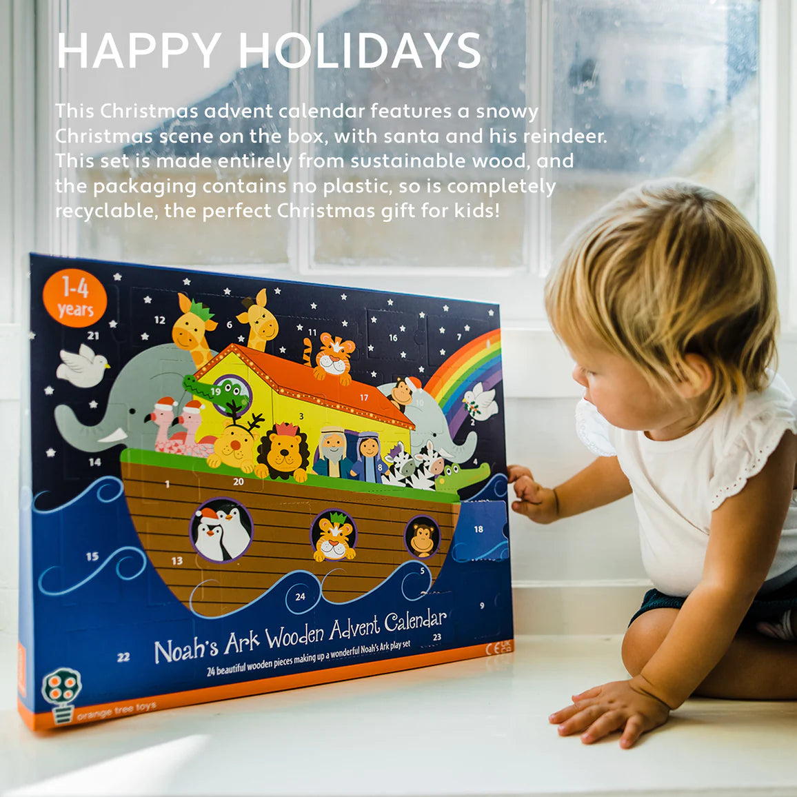 Wooden Noah's Ark Advent Calendar