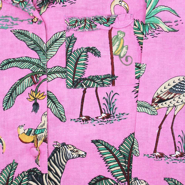 Pink Safari Cotton Pyjamas
