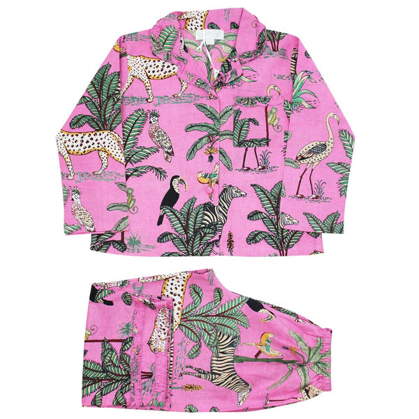 Pink Safari Cotton Pyjamas