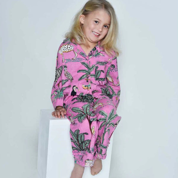 Pink Safari Cotton Pyjamas