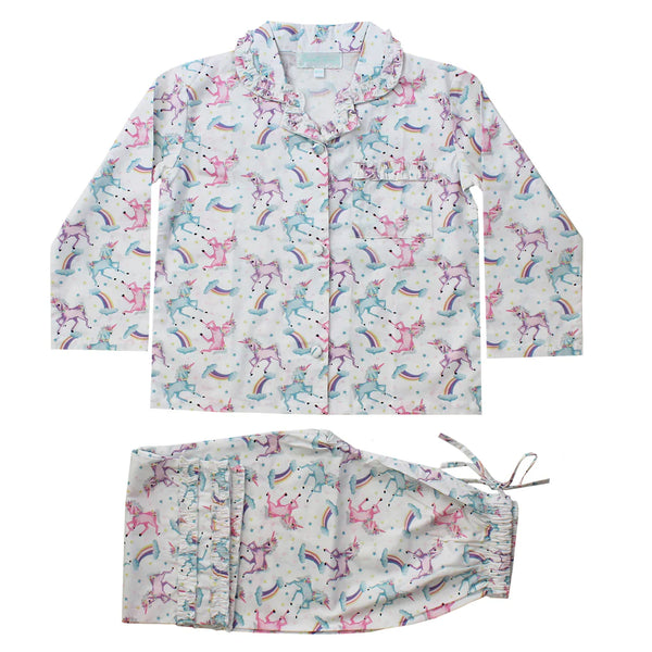Unicorn Long Sleeved Cotton Pyjamas