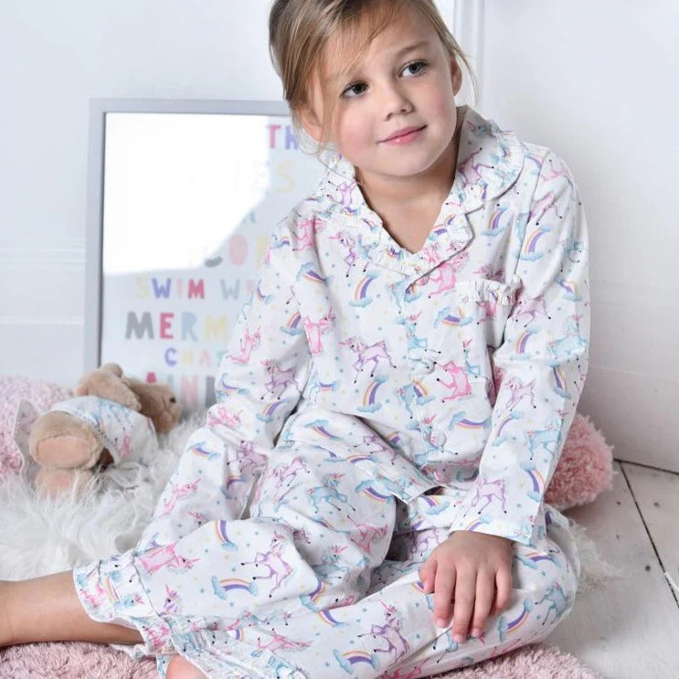 Unicorn Long Sleeved Cotton Pyjamas
