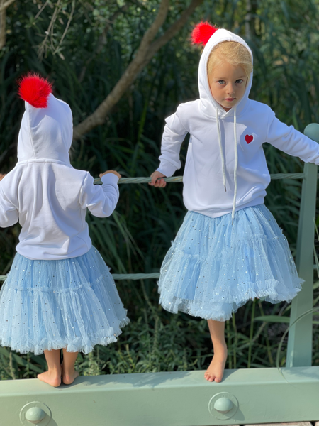 Pale Blue stars & moons skirt