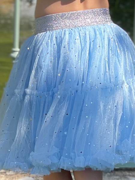 Pale Blue stars & moons skirt