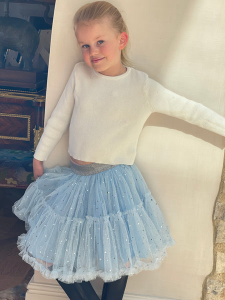 Pale Blue stars & moons skirt